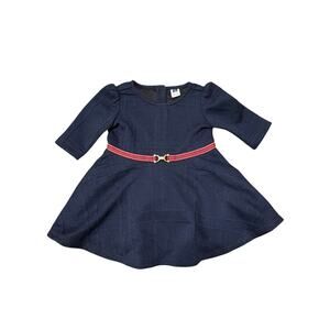 JANIE AND JACK Baby Girl Navy Dress size 6-12 montgs
